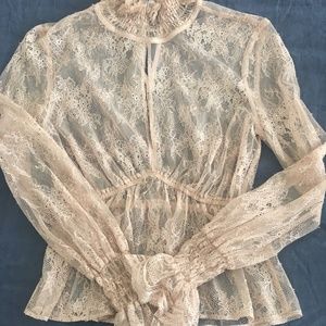 INTERMIX - LACE TOP - CREAM